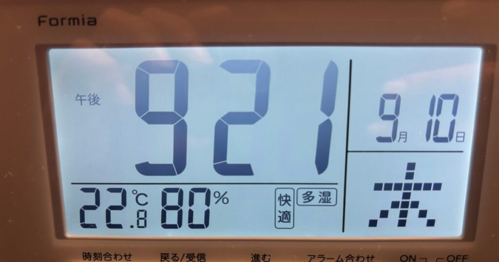 室温を表示している温度計